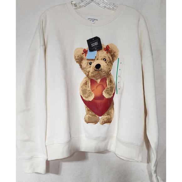 Bear hugging heart sweatshirt women's medium Grayson/threads Faded - Picture 1 of 6